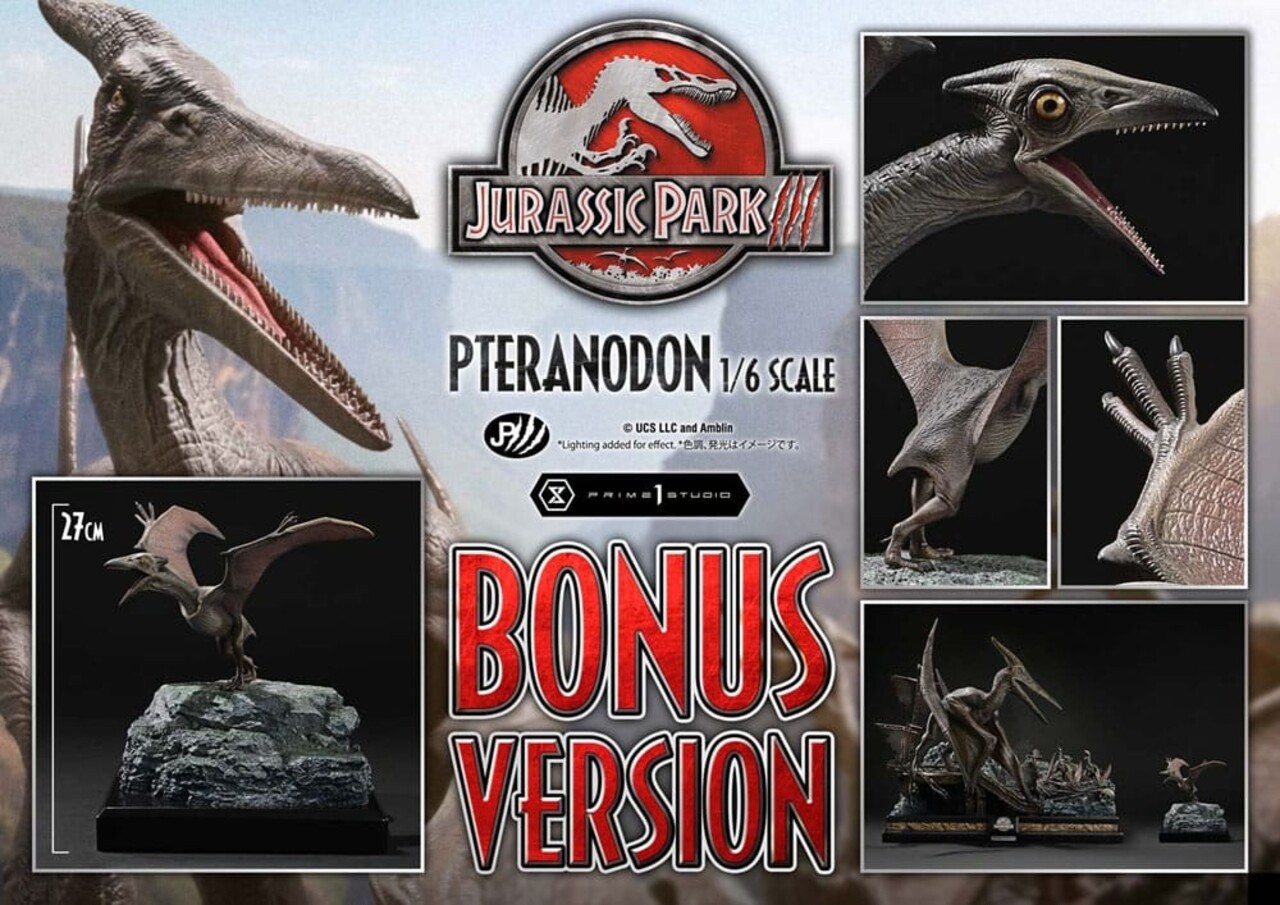 Prime 1 Studio Jurassic Park III Legacy Museum Collection Statue 1/6 Pteranodon Bonus Version 68 cm