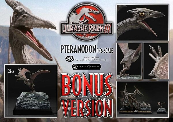 Prime 1 Studio Jurassic Park III Legacy Museum Collection Statue 1/6 Pteranodon Bonus Version 68 cm