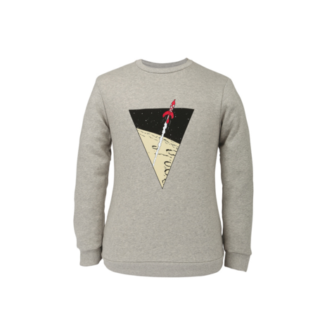 Tintinimaginatio Tintin Fusée Gris Clair Sweat-Shirt