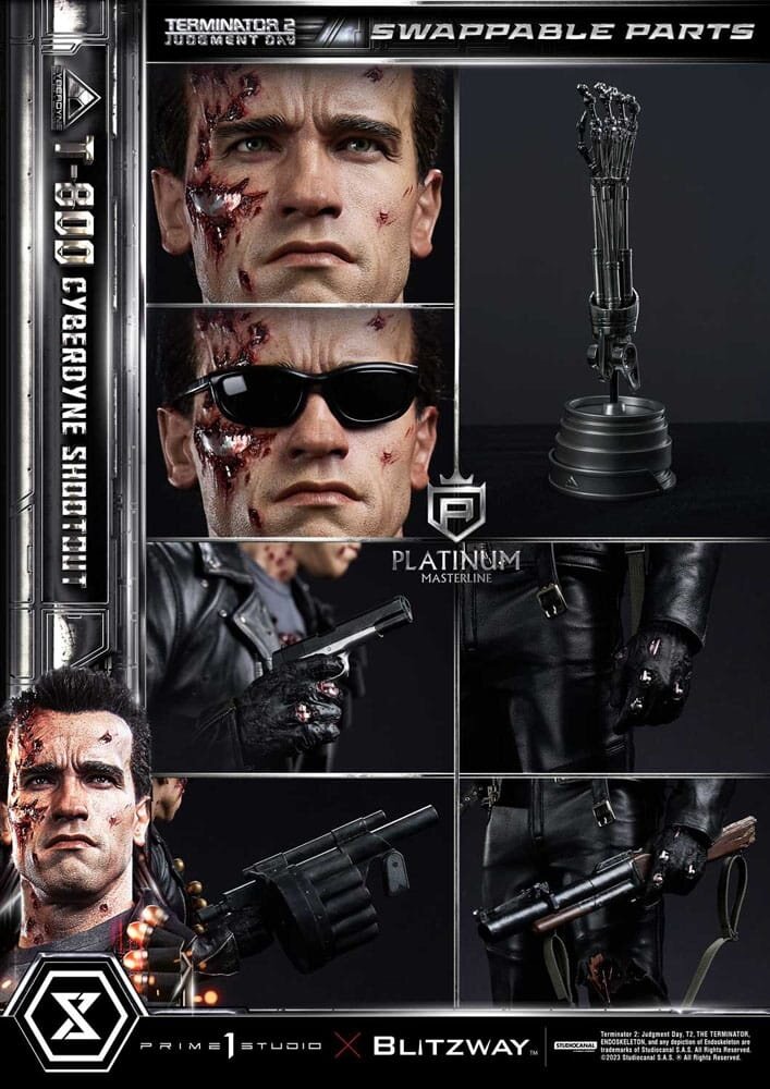 Prime 1 Studio Terminator 2 Platimum Masterline Series Statue 1/3 T-800 Cyberdyne Shootout 74 cm Prime 1 Studio Terminator 2 Platimum Masterline Series Statue 1/3 T-800 Cyberdyne Shootout 74 cm