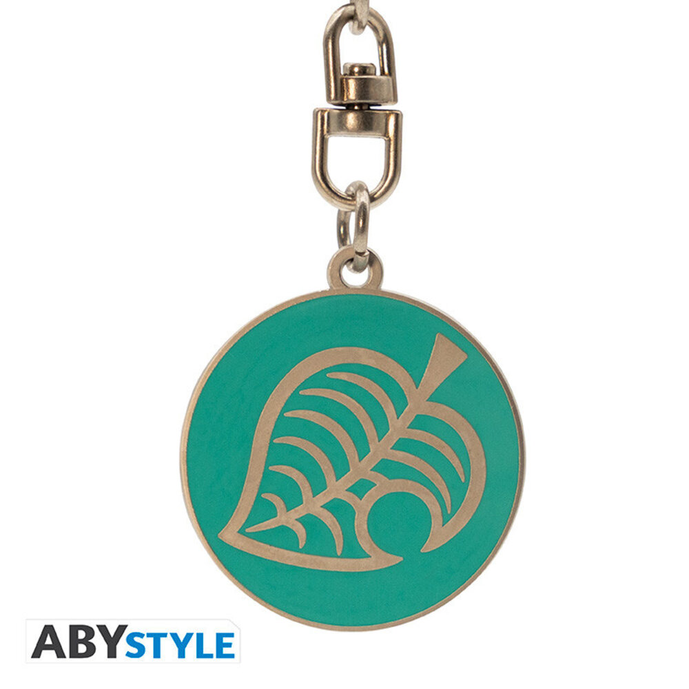 ABY Style Animal Crossing Leaf Logo Metalen Sleutelhanger ABY Style Animal Crossing Leaf Logo Metalen Sleutelhanger