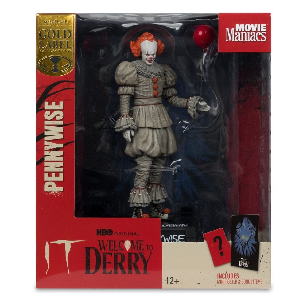 McFarlane Toys It: Welcome to Derry Movie Maniacs PVC Statue Pennywise (Gold Label) 16 cm McFarlane Toys It: Welcome to Derry Movie Maniacs PVC Statue Pennywise (Gold Label) 16 cm