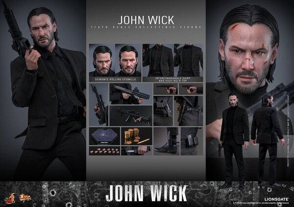Hot Toys John Wick Action Figure 1/6 John Wick 31 cm