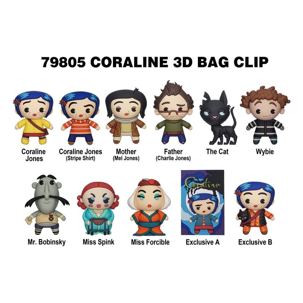 Coraline 3D PVC Bag Clip