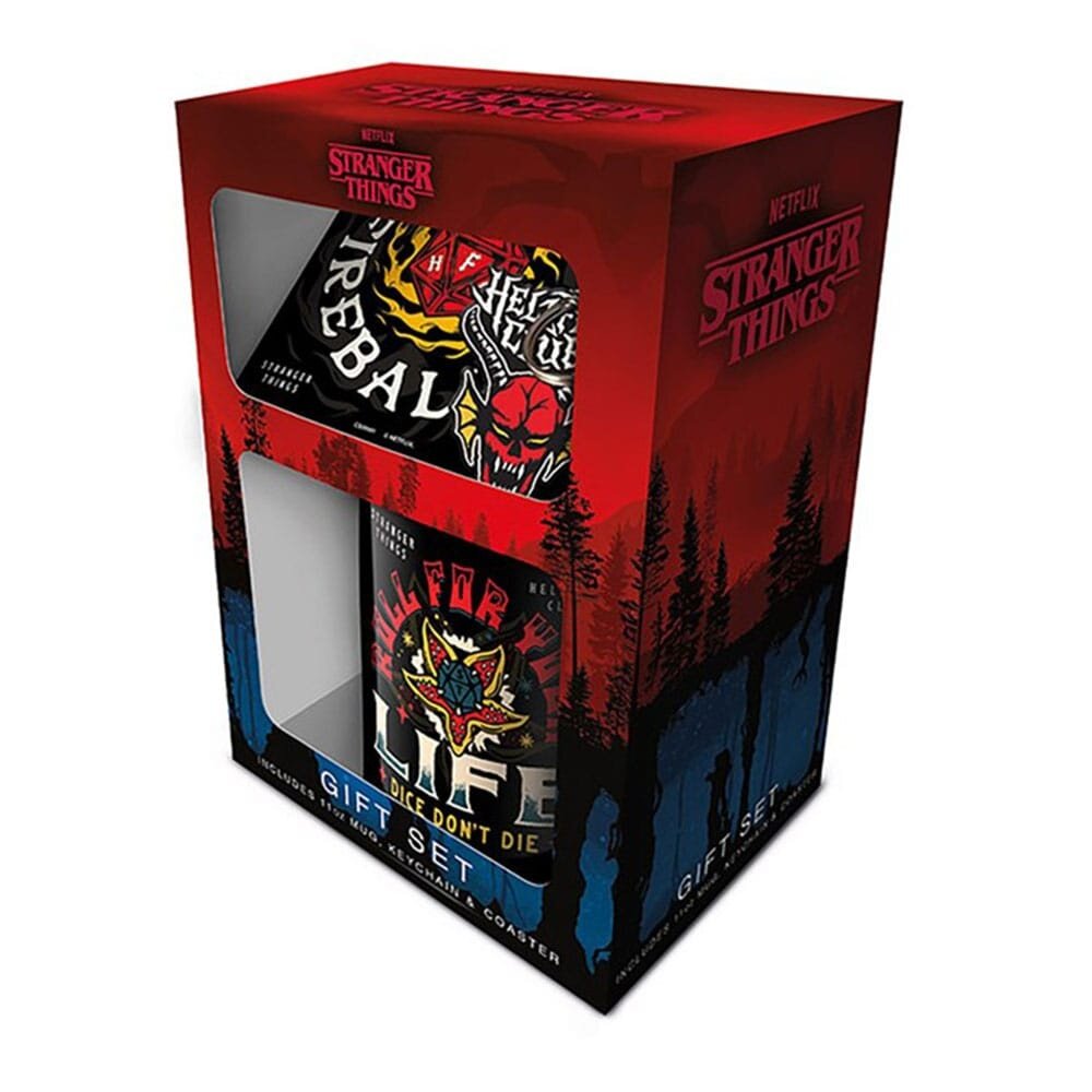 Pyramid International Stranger Things Mug, Coaster and Keychain Set Hellfire Pyramid International Stranger Things Mug, Coaster and Keychain Set Hellfire