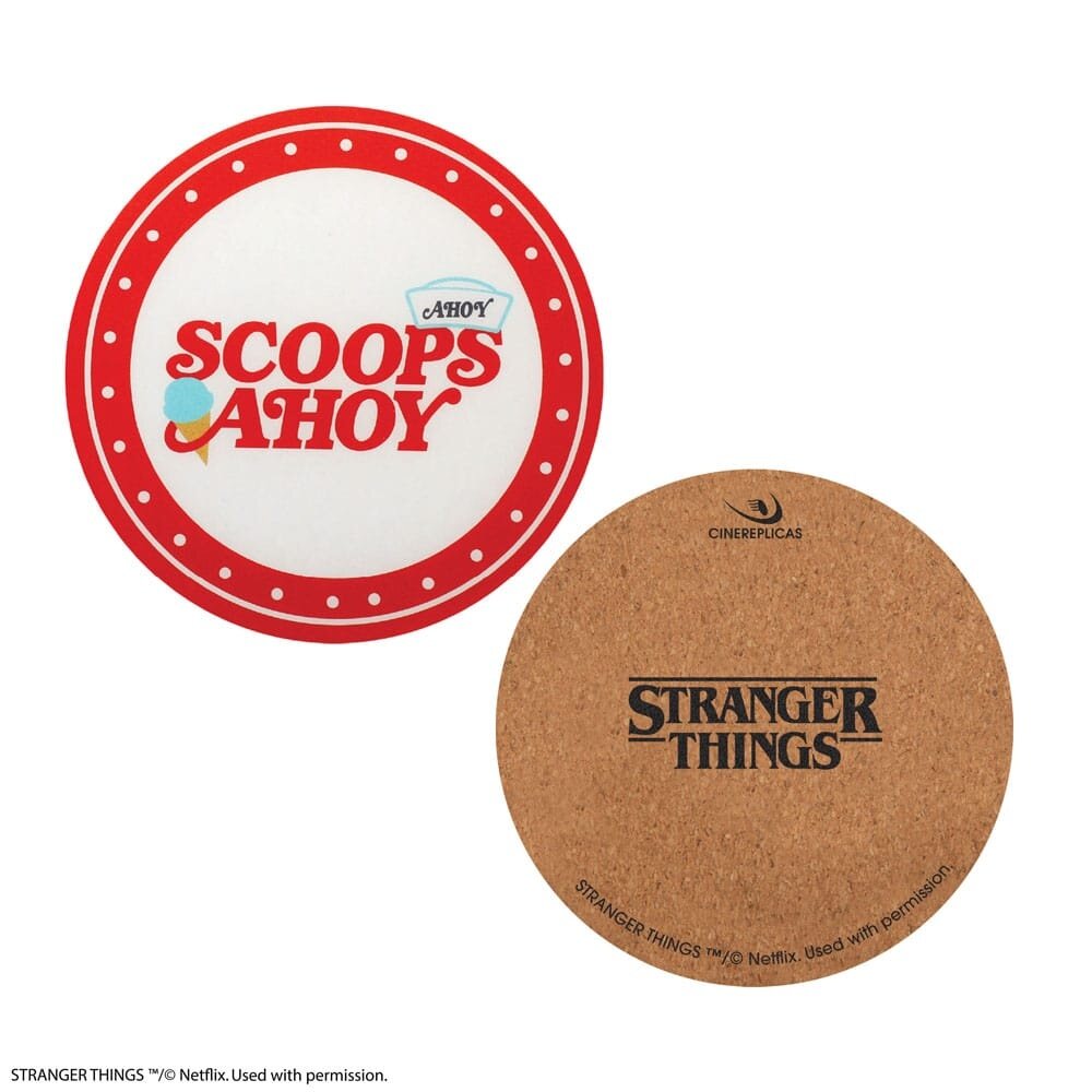 Cinereplicas Stranger Things Scoops Ahoy Coasters (4x) Cinereplicas Stranger Things Scoops Ahoy Coasters (4x)