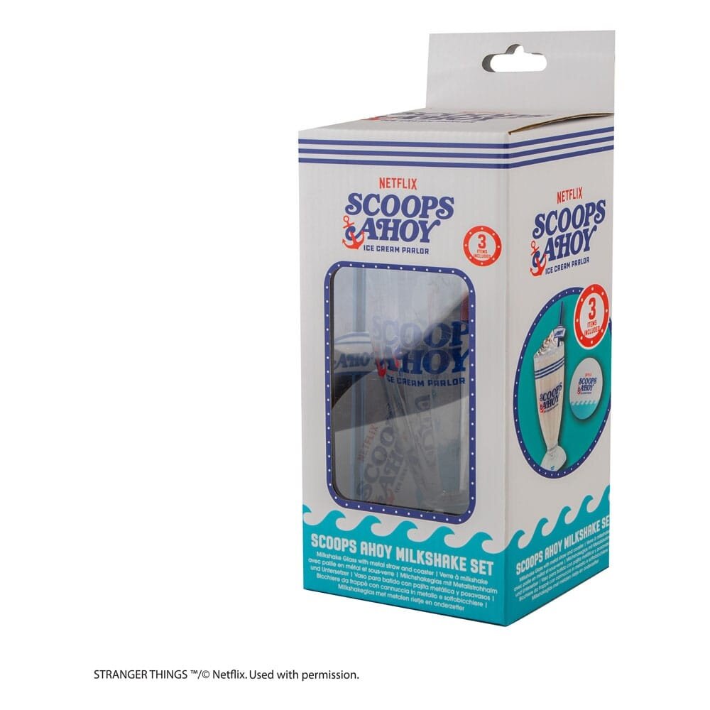 Cinereplicas Stranger Things Scoops Ahoy Milkshake Set Cinereplicas Stranger Things Scoops Ahoy Milkshake Set