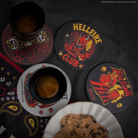 Cinereplicas Stranger Things Hellfire Club Coasters (4x)