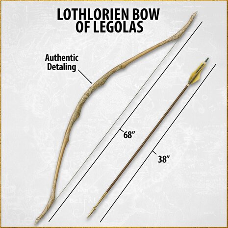 United Cutlery Lord of the Rings Replica 1/1 Lothlorien Bow of Legolas United Cutlery Lord of the Rings Replica 1/1 Lothlorien Bow of Legolas