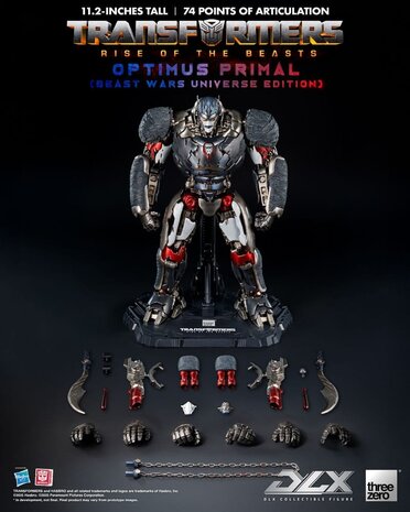 Threezero Transformers: Rise of the Beasts DLX Action Figure Optimus Primal (Beast Wars Universe Edition) 29 cm