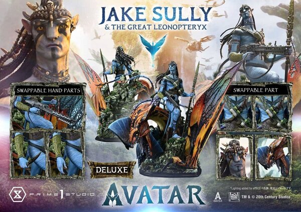 Prime 1 Studio Avatar (Film) Real Elite Masterline Series Statue 1/4 Jake Sully & The Great Leonopteryx Deluxe Bonus Ver. 87 cm