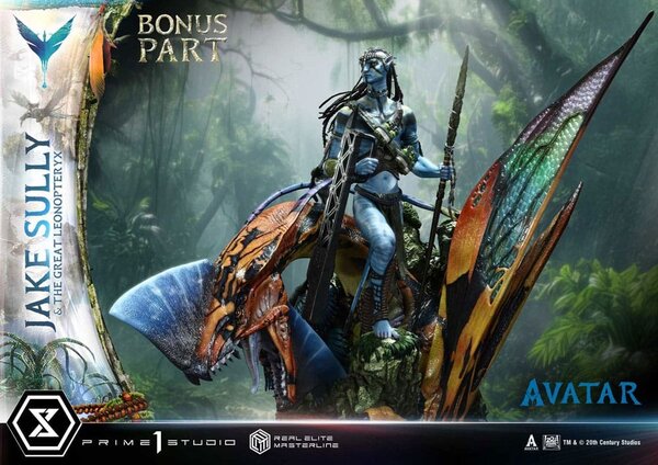 Prime 1 Studio Avatar (Film) Real Elite Masterline Series Statue 1/4 Jake Sully & The Great Leonopteryx Deluxe Bonus Ver. 87 cm