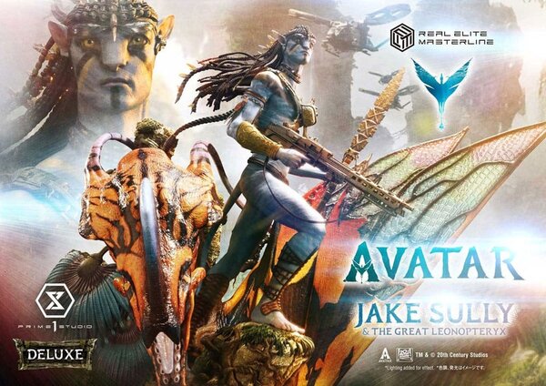 Prime 1 Studio Avatar (Film) Real Elite Masterline Series Statue 1/4 Jake Sully & The Great Leonopteryx Deluxe Bonus Ver. 87 cm