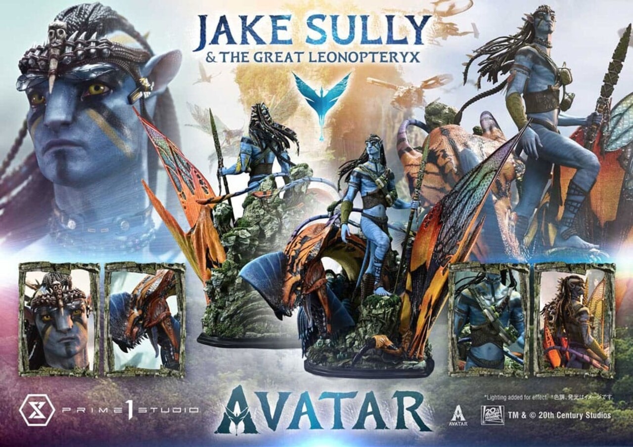 Prime 1 Studio Avatar (Film) Real Elite Masterline Series Statue 1/4 Jake Sully & The Great Leonopteryx 87 cm