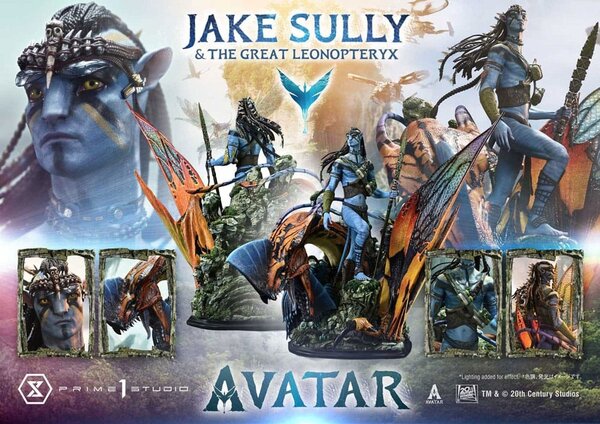 Prime 1 Studio Avatar (Film) Real Elite Masterline Series Statue 1/4 Jake Sully & The Great Leonopteryx 87 cm