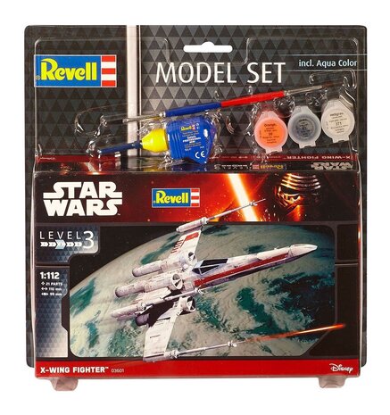 Revell Star Wars Model Kit 1/112 Model Set X-Wing Fighter 11 cm