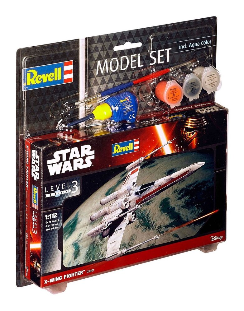 Revell Star Wars Model Kit 1/112 Model Set X-Wing Fighter 11 cm