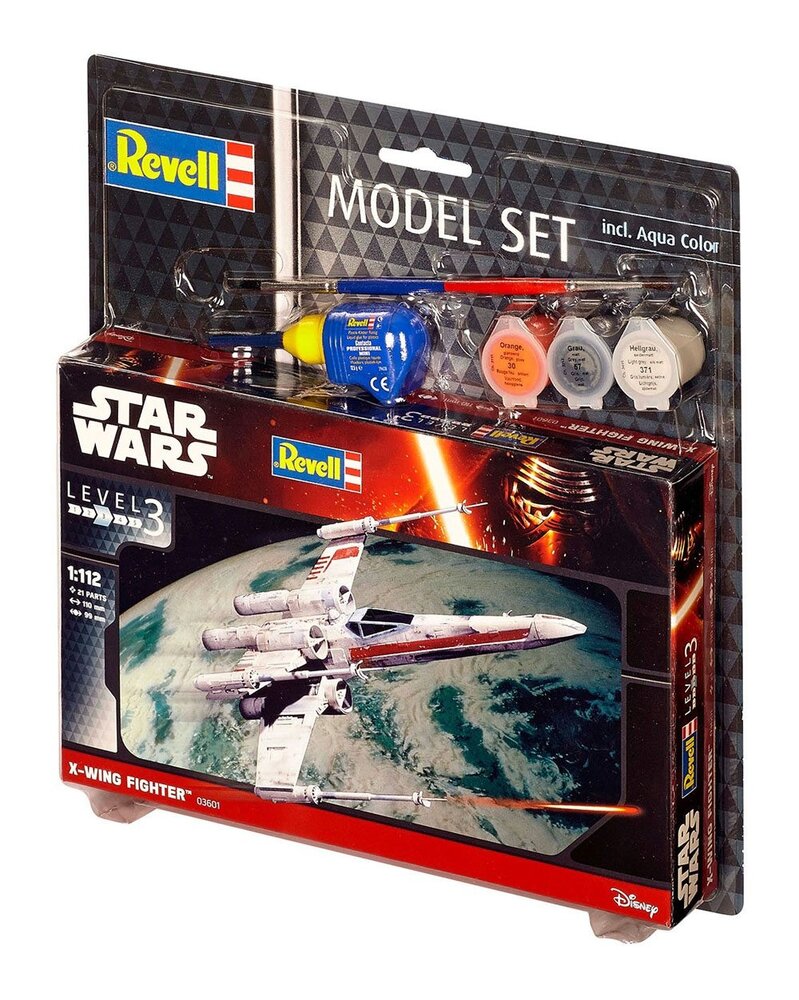 Revell Star Wars Model Kit 1/112 Model Set X-Wing Fighter 11 cm