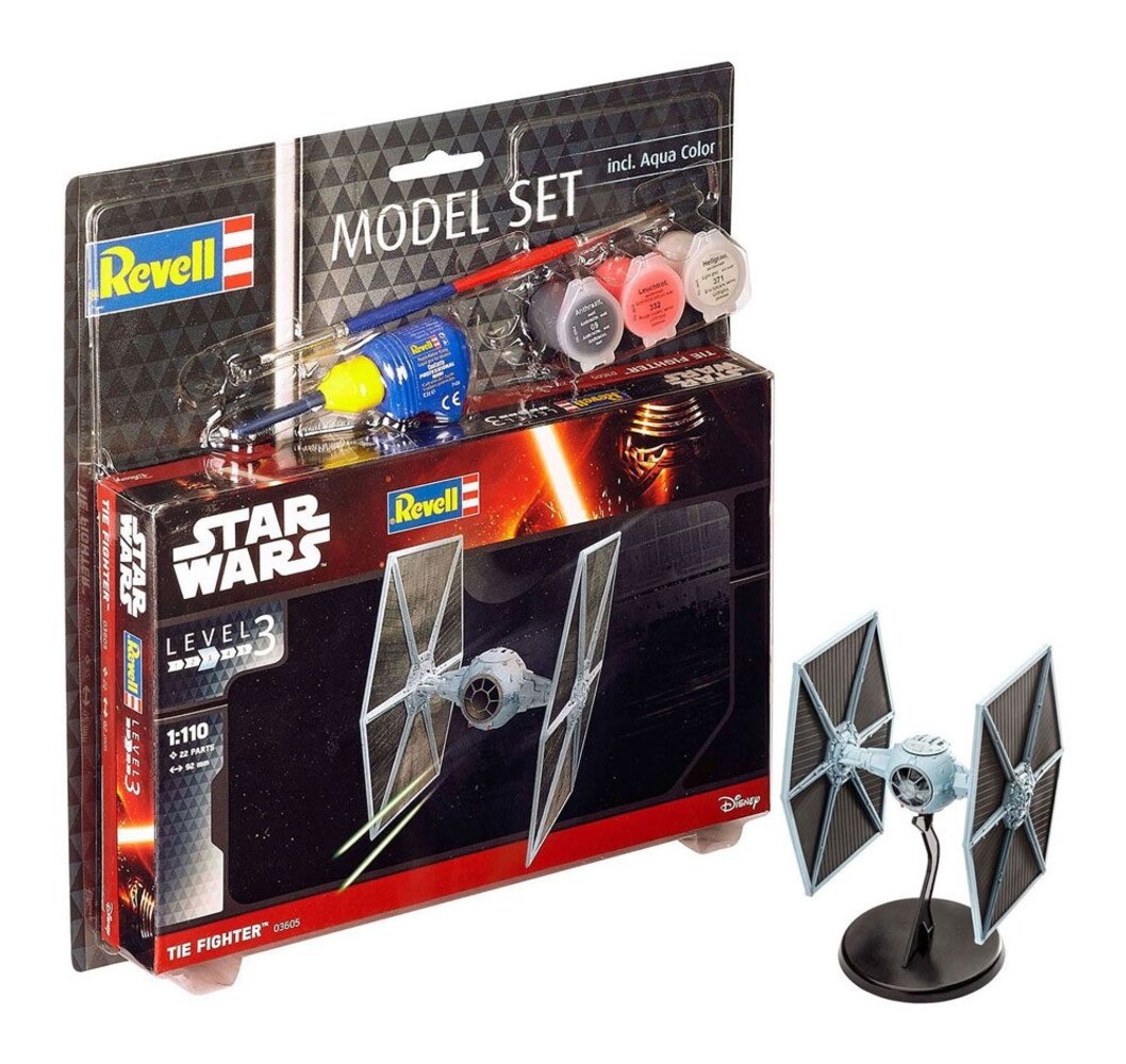 Revell Star Wars Model Kit 1/110 Model Set TIE Fighter 9 cm Revell Star Wars Model Kit 1/110 Model Set TIE Fighter 9 cm