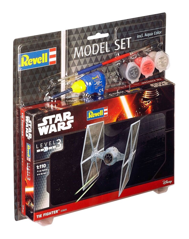 Revell Star Wars Model Kit 1/110 Model Set TIE Fighter 9 cm Revell Star Wars Model Kit 1/110 Model Set TIE Fighter 9 cm