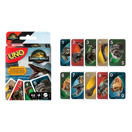 Mattel Jurassic World Uno Kaartspel