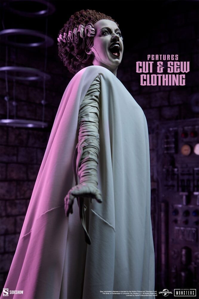 Sideshow Collectibles Bride of Frankenstein Premium Format Statue The Bride (Fabric Costume) 55 cm