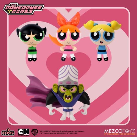 Mezco Toyz The Powerpuff Girls 5 Points Action Figure Set 10 cm Mezco Toyz The Powerpuff Girls 5 Points Action Figure Set 10 cm