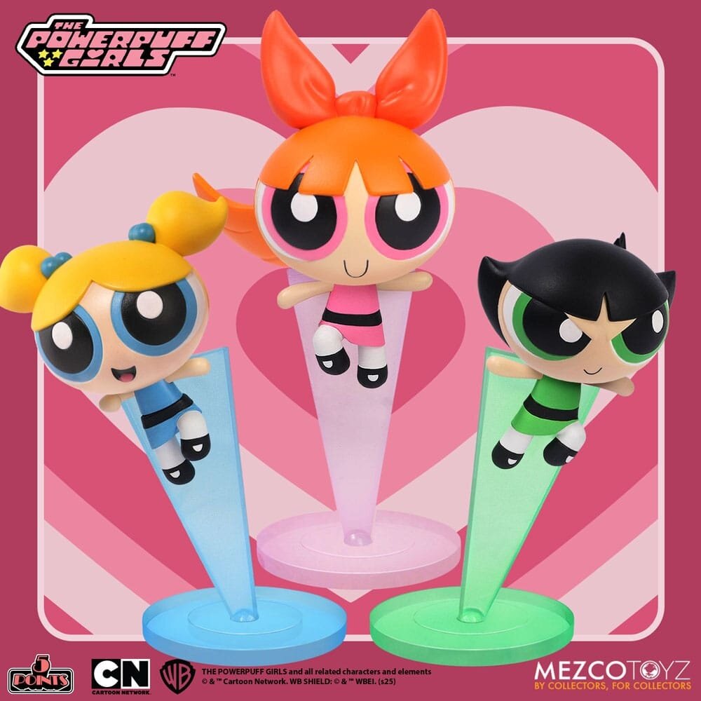 Mezco Toyz The Powerpuff Girls 5 Points Action Figure Set 10 cm Mezco Toyz The Powerpuff Girls 5 Points Action Figure Set 10 cm