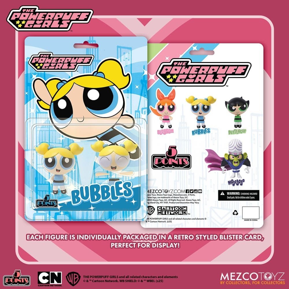 Mezco Toyz The Powerpuff Girls 5 Points Action Figure Set 10 cm Mezco Toyz The Powerpuff Girls 5 Points Action Figure Set 10 cm