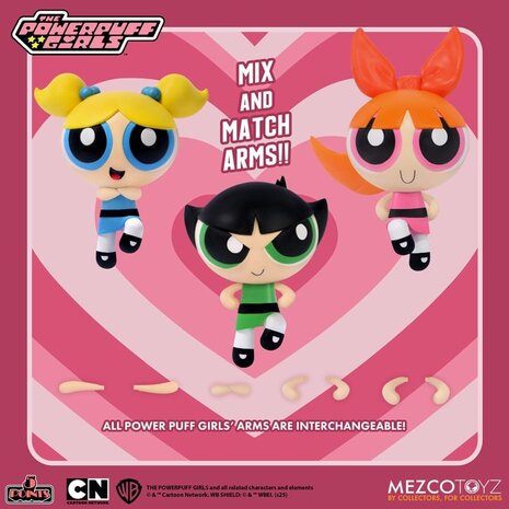 Mezco Toyz The Powerpuff Girls 5 Points Action Figure Set 10 cm Mezco Toyz The Powerpuff Girls 5 Points Action Figure Set 10 cm