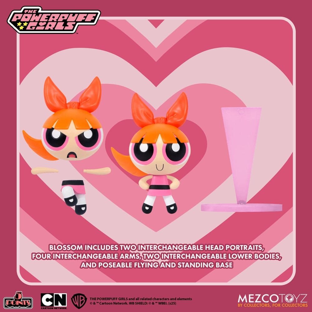 Mezco Toyz The Powerpuff Girls 5 Points Action Figure Set 10 cm Mezco Toyz The Powerpuff Girls 5 Points Action Figure Set 10 cm