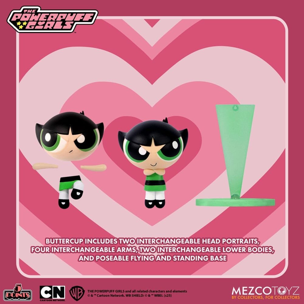 Mezco Toyz The Powerpuff Girls 5 Points Action Figure Set 10 cm Mezco Toyz The Powerpuff Girls 5 Points Action Figure Set 10 cm