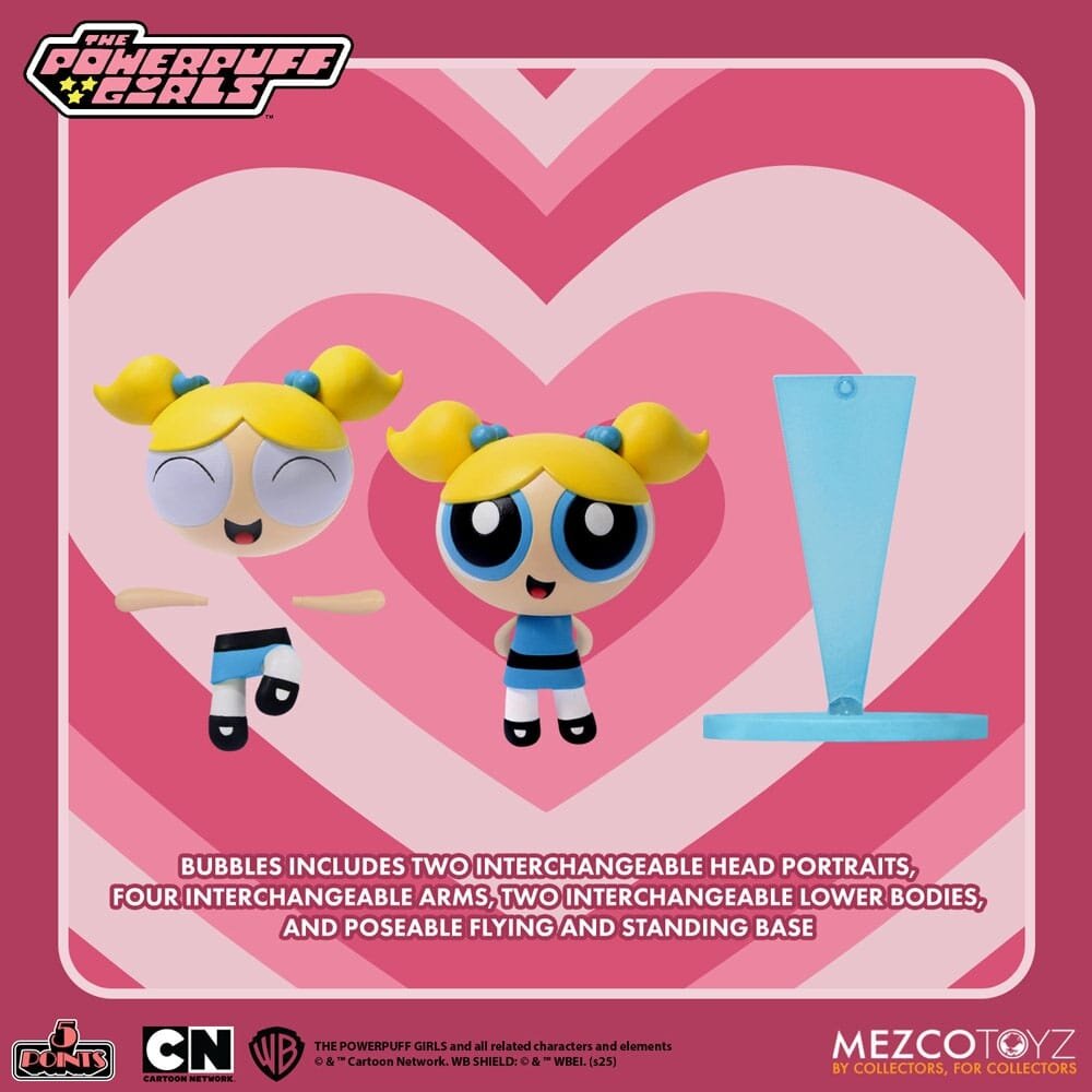 Mezco Toyz The Powerpuff Girls 5 Points Action Figure Set 10 cm Mezco Toyz The Powerpuff Girls 5 Points Action Figure Set 10 cm