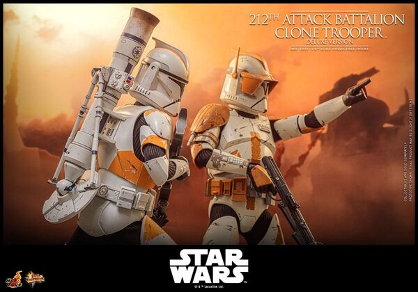 Hot Toys Star Wars: The Clone Wars Action Figure 1/6 212th Attack Battalion Clone Trooper Deluxe Version 30 cm Hot Toys Star Wars: The Clone Wars Action Figure 1/6 212th Attack Battalion Clone Trooper Deluxe Version 30 cm