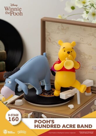 Beast Kingdom Winnie the Pooh Record Player Series PVC Diorama Pooh's Hundred Acre Band 12 cm