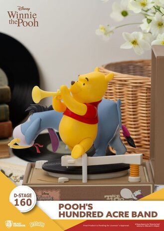 Beast Kingdom Winnie the Pooh Record Player Series PVC Diorama Pooh's Hundred Acre Band 12 cm