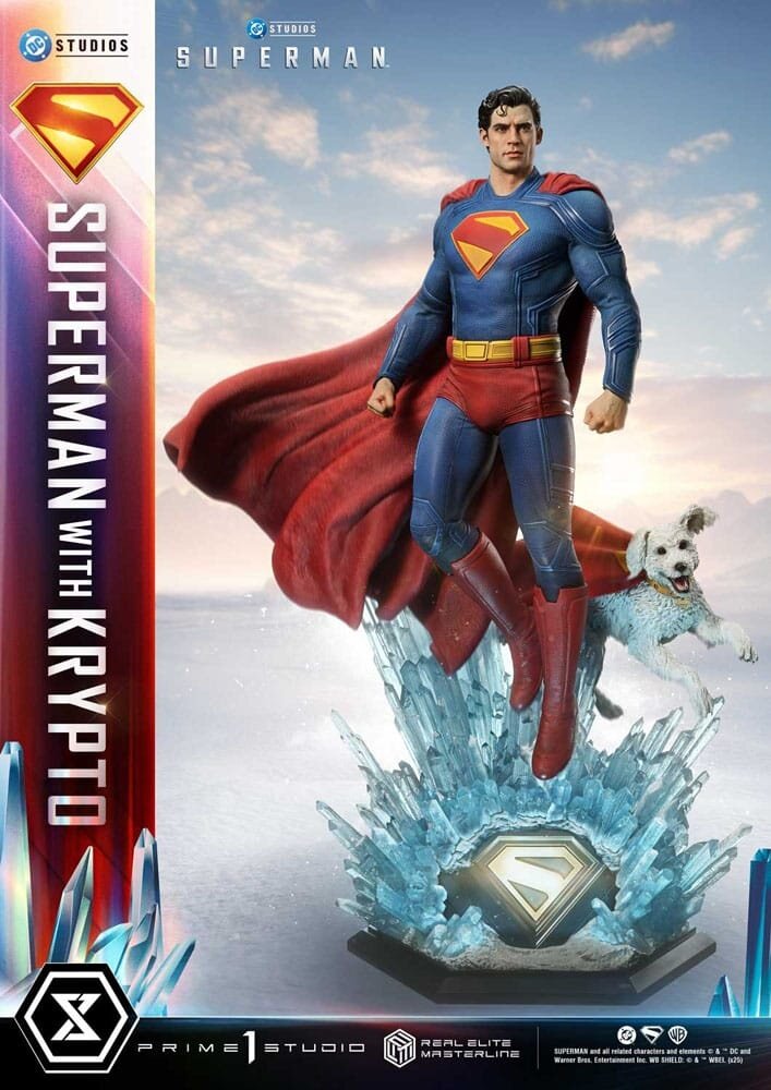 Prime 1 Studio Superman (2025) Real Elite Masterline Series Statue 1/3 Superman with Krypto Bonus Version 95 cm Prime 1 Studio Superman (2025) Real Elite Masterline Series Statue 1/3 Superman with Krypto Bonus Version 95 cm