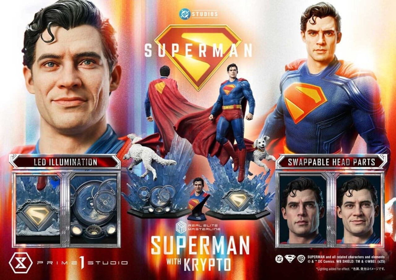 Prime 1 Studio Superman (2025) Real Elite Masterline Series Statue 1/3 Superman with Krypto Bonus Version 95 cm Prime 1 Studio Superman (2025) Real Elite Masterline Series Statue 1/3 Superman with Krypto Bonus Version 95 cm