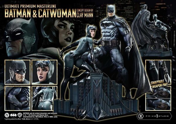Prime 1 Studio DC Comics Ultimate Premium Masterline Series Statue 1/4 Batman & Catwoman (Concept Design by Clay Mann) Bonus Version 56 cm Prime 1 Studio DC Comics Ultimate Premium Masterline Series Statue 1/4 Batman & Catwoman (Concept Design by Clay Mann) Bonus Version 56 cm
