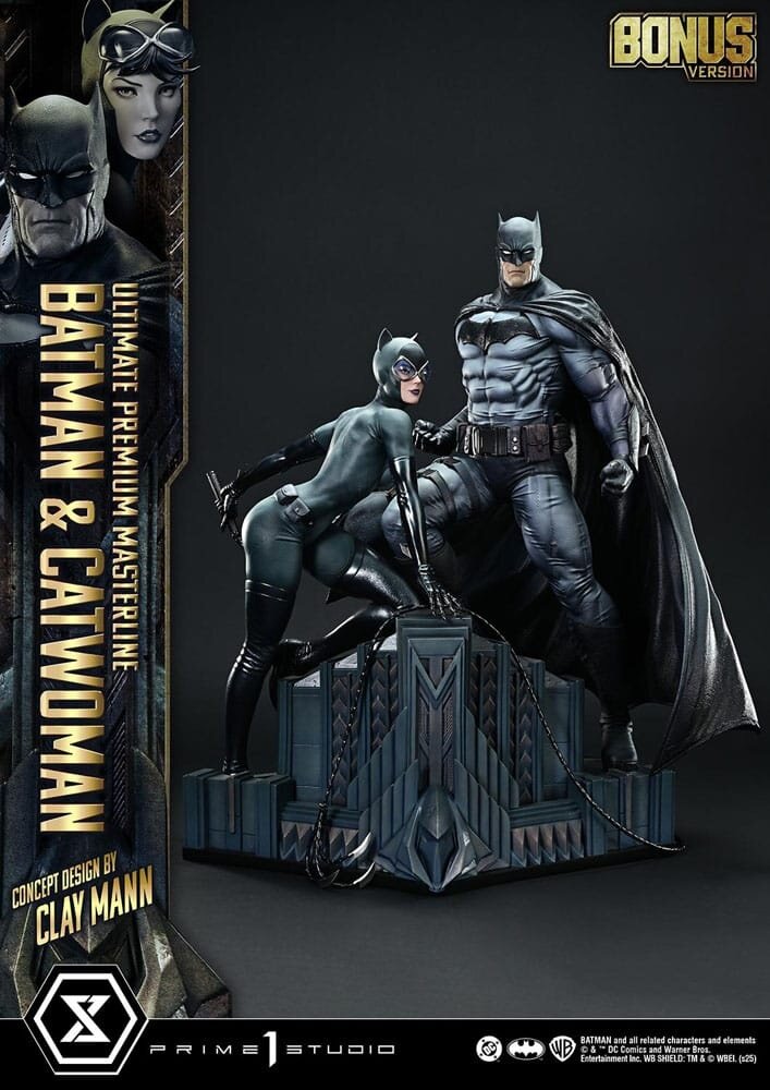 Prime 1 Studio DC Comics Ultimate Premium Masterline Series Statue 1/4 Batman & Catwoman (Concept Design by Clay Mann) Bonus Version 56 cm Prime 1 Studio DC Comics Ultimate Premium Masterline Series Statue 1/4 Batman & Catwoman (Concept Design by Clay Mann) Bonus Version 56 cm
