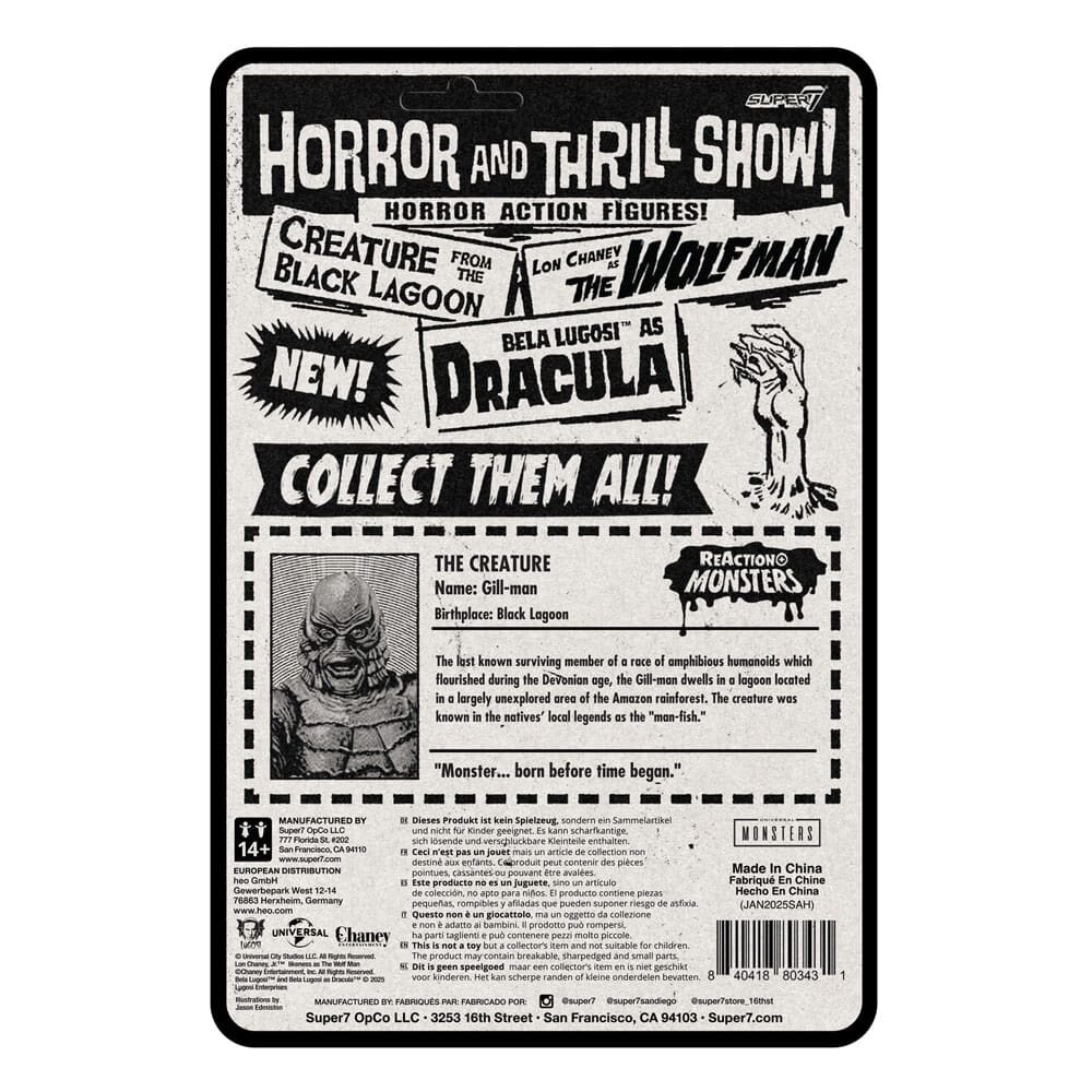 Super7 Universal Monsters ReAction+ Action Figure Wave 1 Creature from the Black Lagoon 10 cm Super7 Universal Monsters ReAction+ Action Figure Wave 1 Creature from the Black Lagoon 10 cm