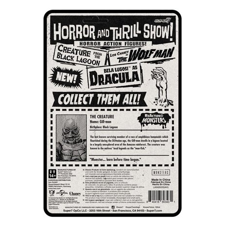 Super7 Universal Monsters ReAction+ Action Figure Wave 1 Creature from the Black Lagoon 10 cm Super7 Universal Monsters ReAction+ Action Figure Wave 1 Creature from the Black Lagoon 10 cm