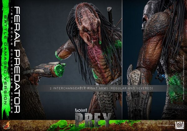 Hot Toys Prey Action Figure 1/6 Feral Predator (Battle Damaged Version) 37 cm Hot Toys Prey Action Figure 1/6 Feral Predator (Battle Damaged Version) 37 cm