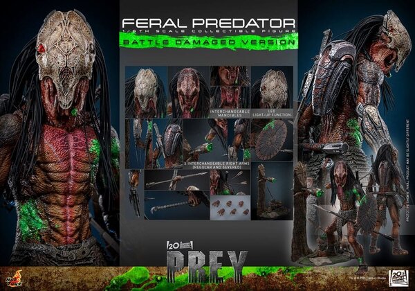 Hot Toys Prey Action Figure 1/6 Feral Predator (Battle Damaged Version) 37 cm Hot Toys Prey Action Figure 1/6 Feral Predator (Battle Damaged Version) 37 cm