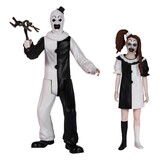 Mezco Toyz Terrifier 2 5 Points Action Figures Set Art & Little Pale Girl 10 cm