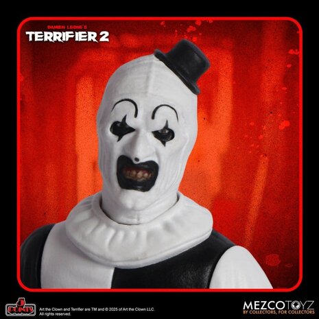 Mezco Toyz Terrifier 2 5 Points Action Figures Set Art & Little Pale Girl 10 cm