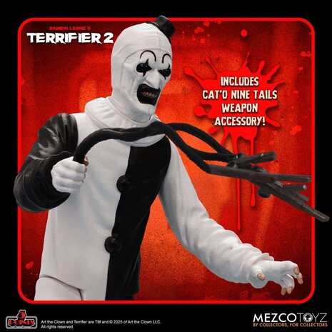Mezco Toyz Terrifier 2 5 Points Action Figures Set Art & Little Pale Girl 10 cm