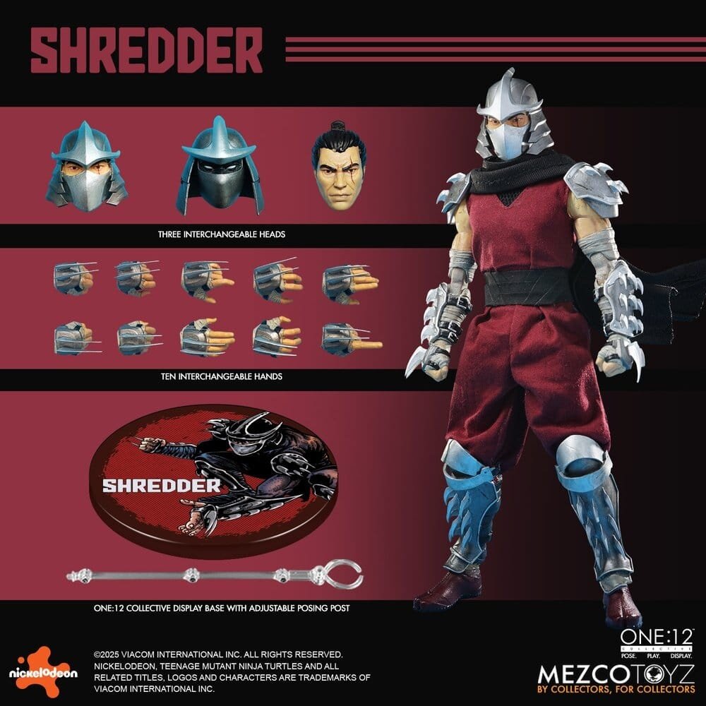 Mezco Toyz Teenage Mutant Ninja Turtles Figure 1/12 Shredder 17 cm