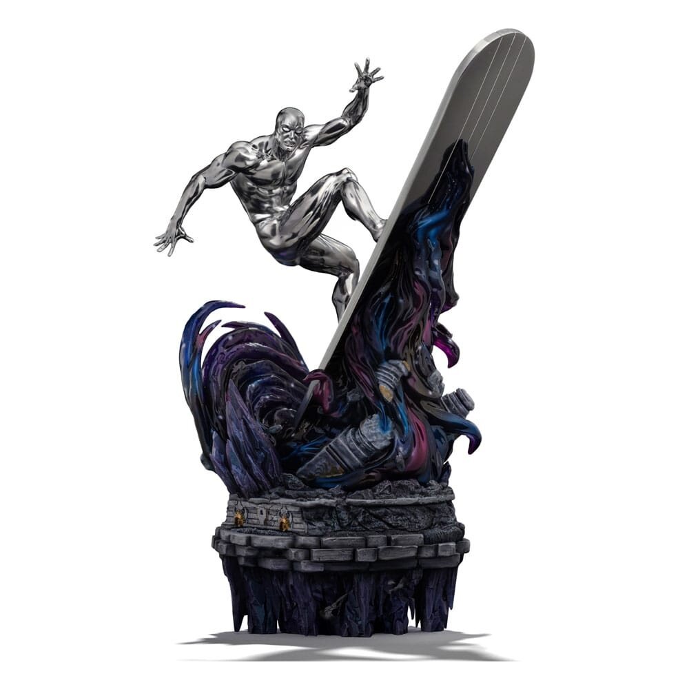 Iron Studios Marvel Comics Infinity Gauntlet Diorama Art Scale Statue 1/10 Silver Surfer Deluxe 36 cm