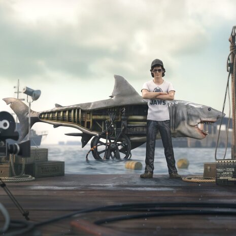 Iron Studios Jaws Deluxe Art Scale Statue 1/10 Steven Spielberg Jaws 50th Anniversary 27 cm